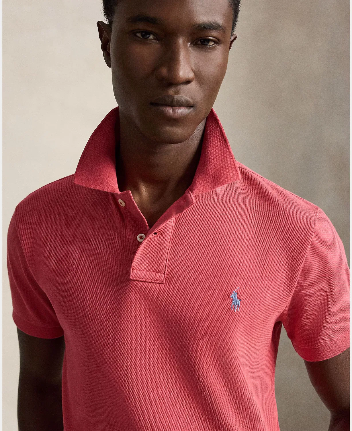 Поло с коротким рукавом, Polo Piqué Slim Fit Marrón Nuez Moscada, Polo Ralph Lauren, Rojo cereza — фото 3