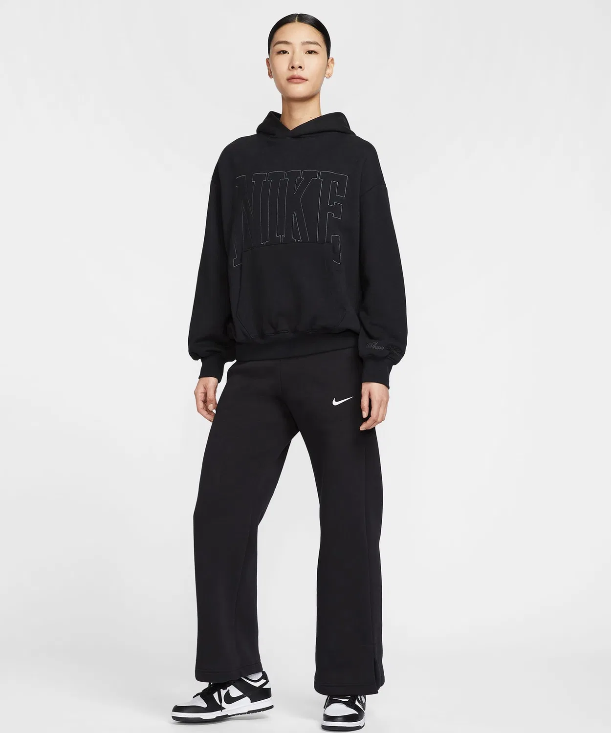 Женский худи с длинным рукавомNike Sportswear Street Over Oversized Pullover Hoodie, Black — фото 3