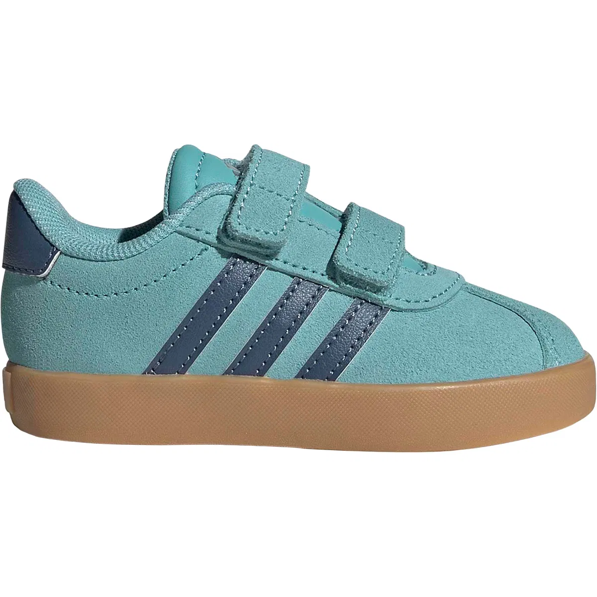 Детские кроссовки для мальчиков с липучками Vl Court 3.0 Adidas, Mint Ton/Preloved Ink/Silver Metallic