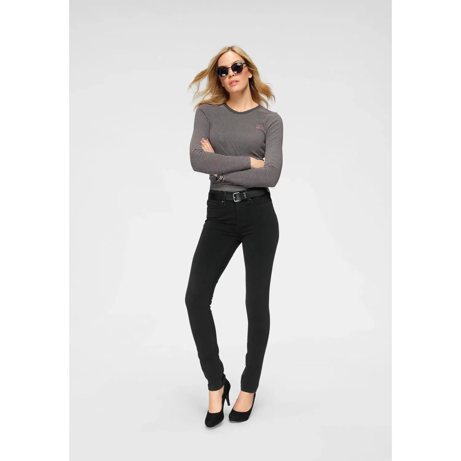 Женские узкие джинсы с shaping-эффектом 311 Shaping Skinny Levi's, Black — фото 4