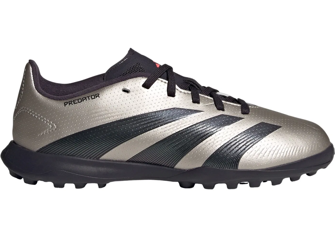 Детские бутсы с шипами Predator League Turf Adidas, Platinum Metallic/Aurora Black/Turbo