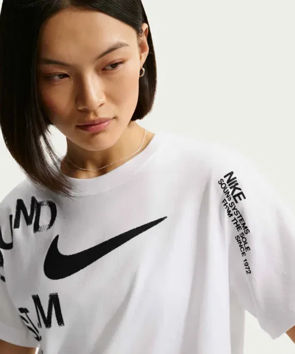 Футболка оверсайз классическая Nike, белый — фото 3