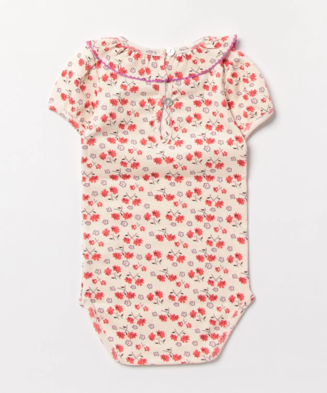 Детский боди-комбинезон с длинным рукавоми принтом Perrine baby body Callas hello Simone, Red — фото 3