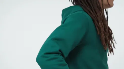 Мужская толстовка с капюшоном на флисе Trefoil Essentials Adidas Originals, насыщенный зеленый — фото 2