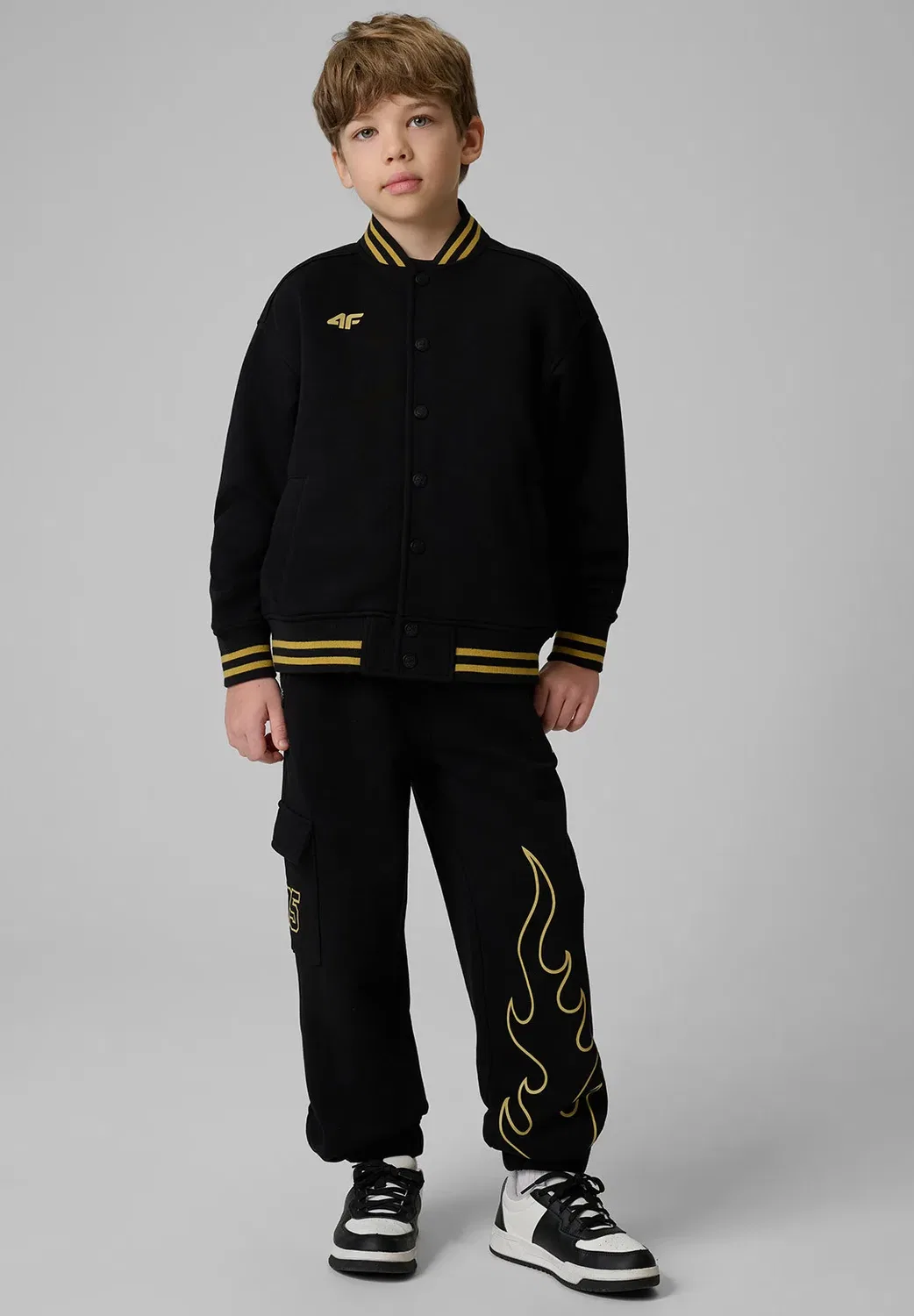 Bluza bomberka dziecięca x bartosz zmarzlik унисекс - толстовка на молнии 4F, Deep Black