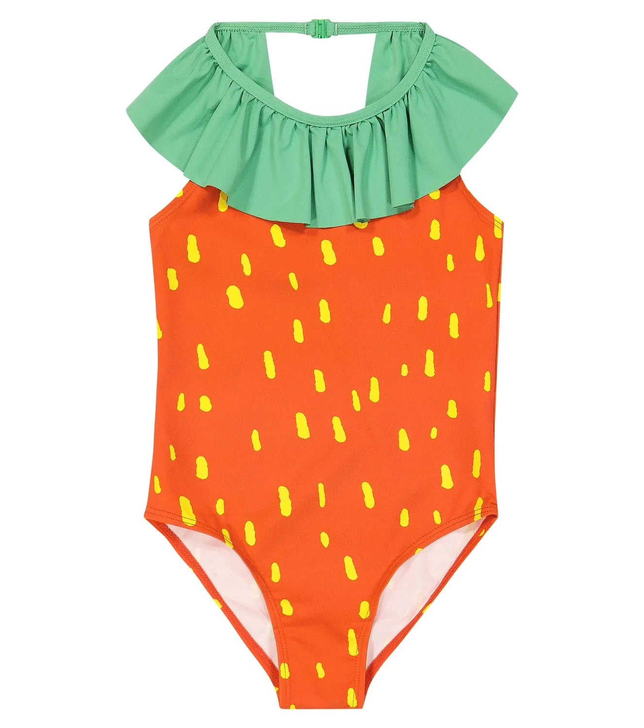 Раздельный купальник с принтом клубники Stella Mccartney Kids, красный