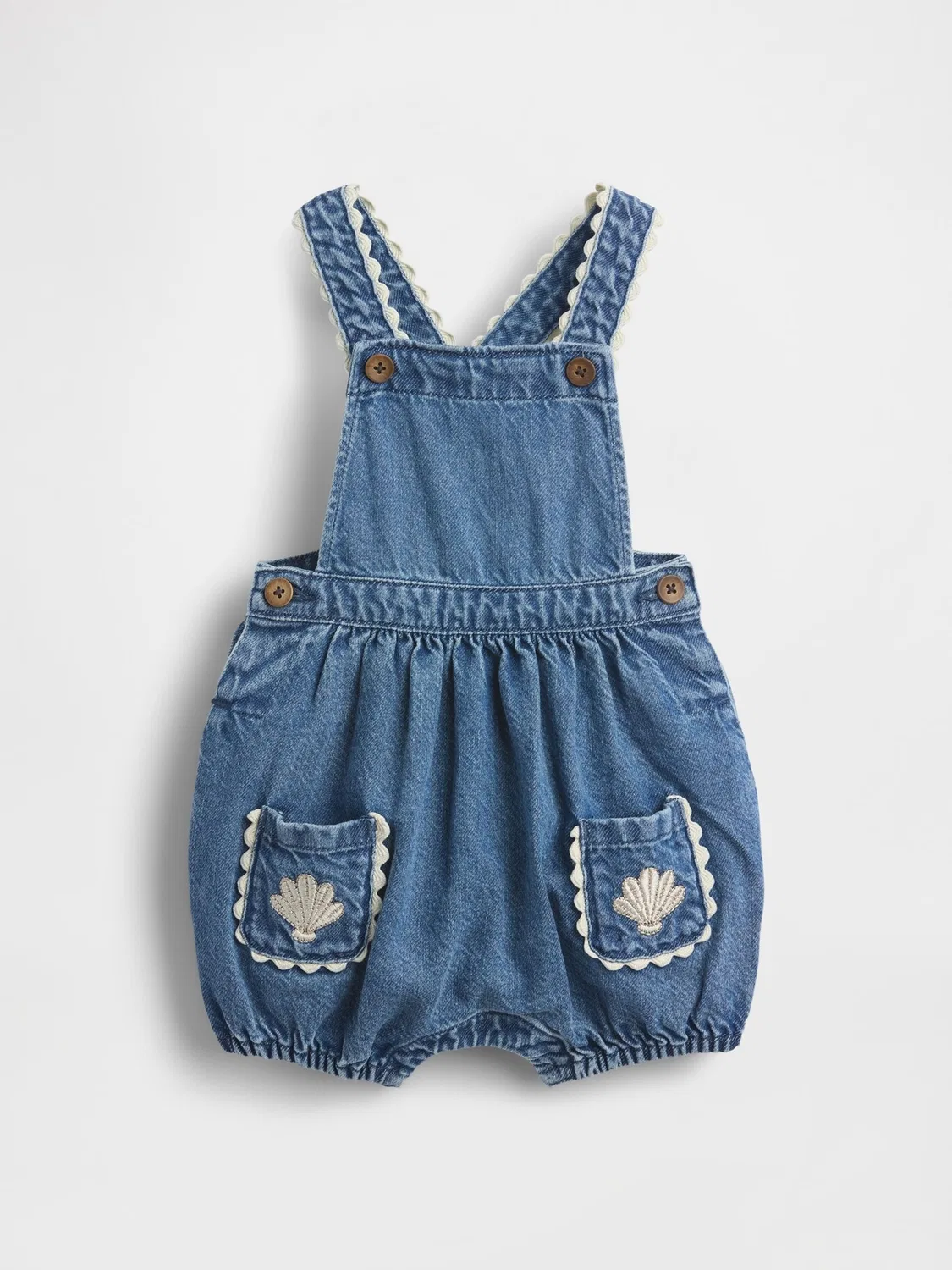Комбинезон джинсовый Gap Bubble Short Overalls, синий
