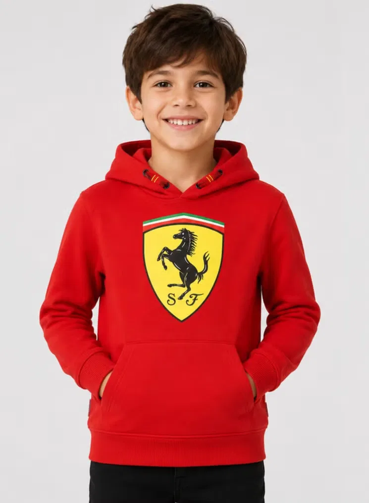 Толстовка с капюшоном детский Scuderia Ferrari, красный