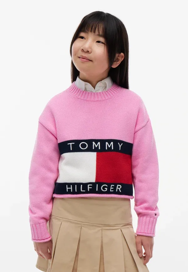 Джемпер хлопковый Tommy Hilfiger, розовый — фото 2