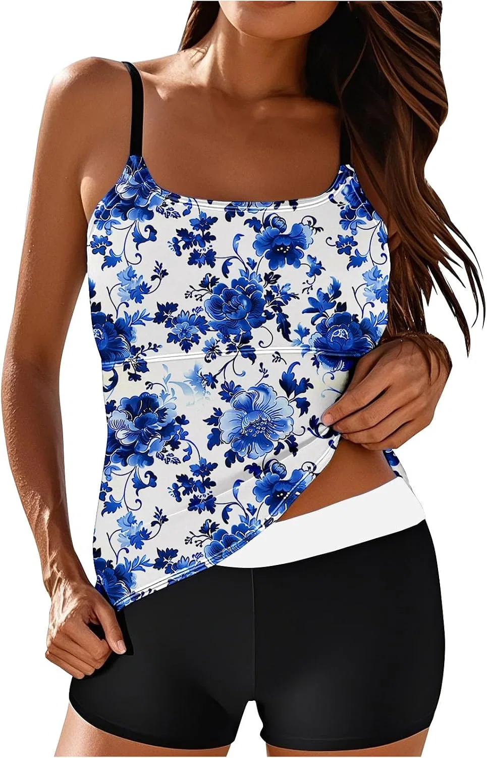 Женский танкини с контролем живота Hawaiian Beach Bathing Suits