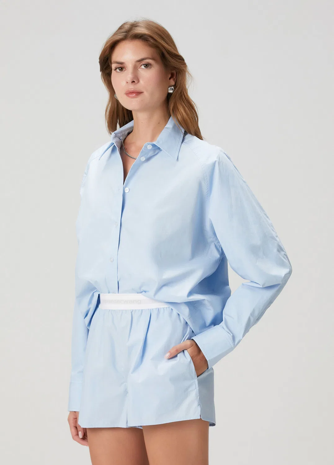 Блуза Alexander Wang Oversized, синий