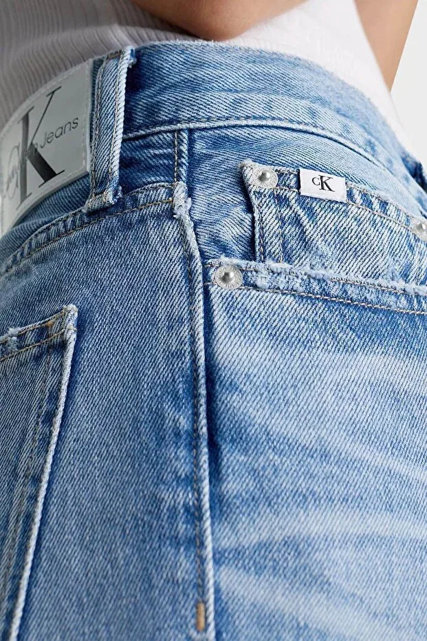 Женские джинсы скинни с потертостями Calvin Klein, Light Blue — фото 4
