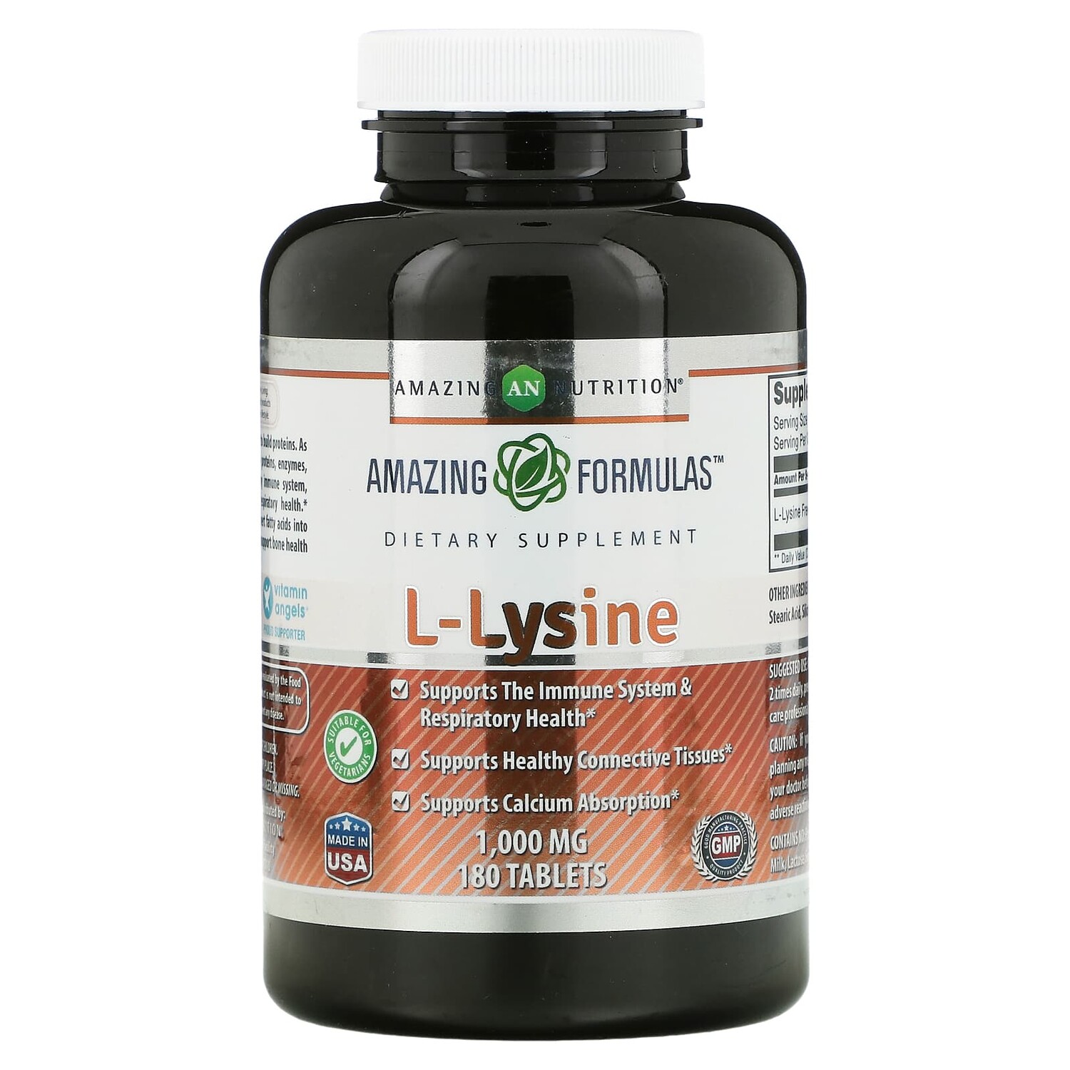 

L-Лизин Amazing Nutrition, 180 таблеток