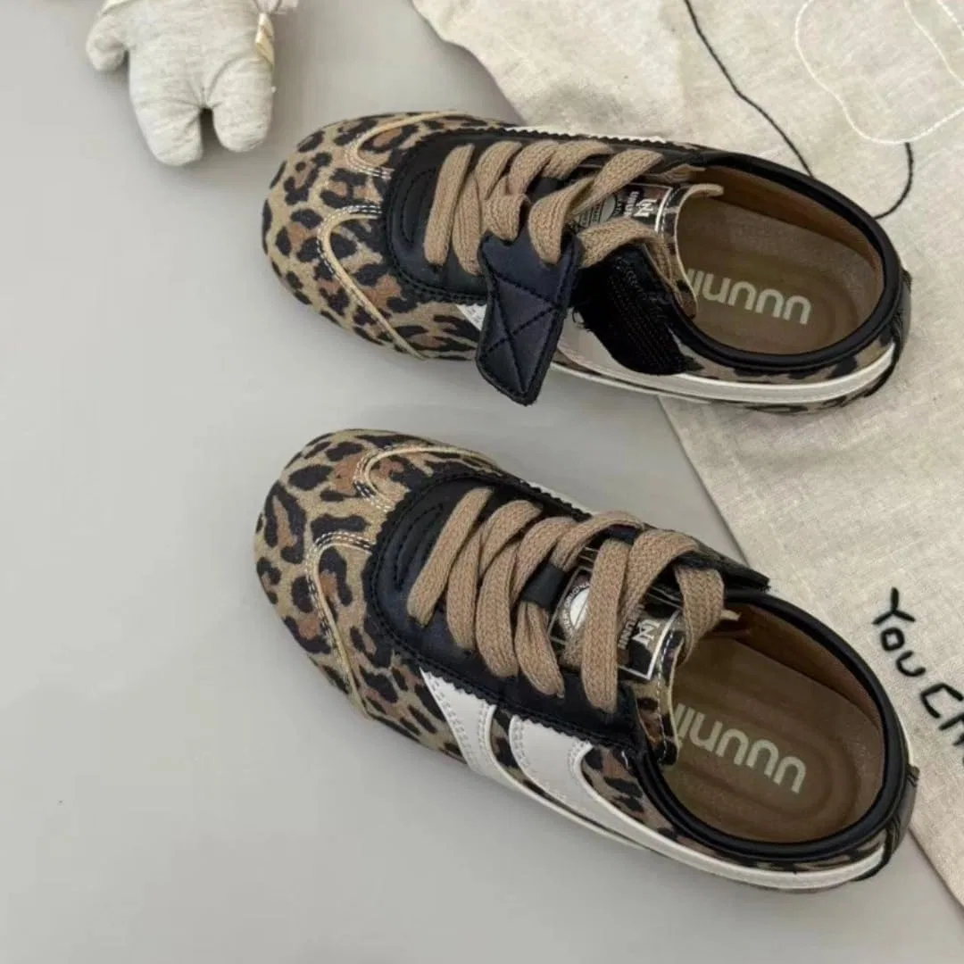 Детские кроссовки с леопардовым принтом для девочек и мальчиков XinYiQu, Leopard — фото 4