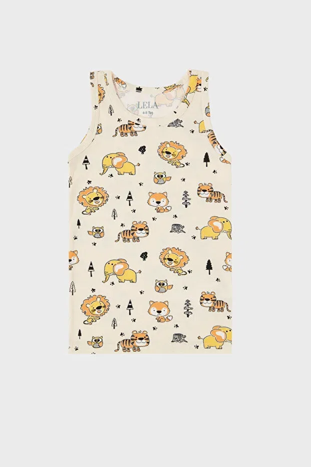 Детский комплект нижнего белья для мальчиков с принтом Lela, Beige — фото 2