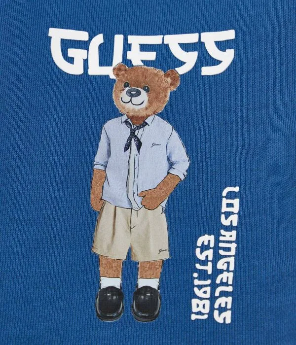 Детские шорты для мальчиков хлопковые Regular Fit Guess, синий — фото 3