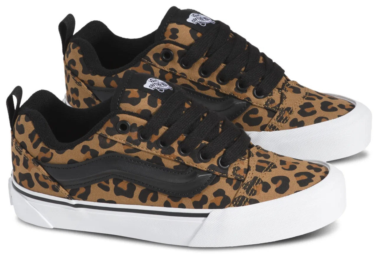 Кеды для девочек Knu Skool Vans, цвет Leopard/Black — фото 2