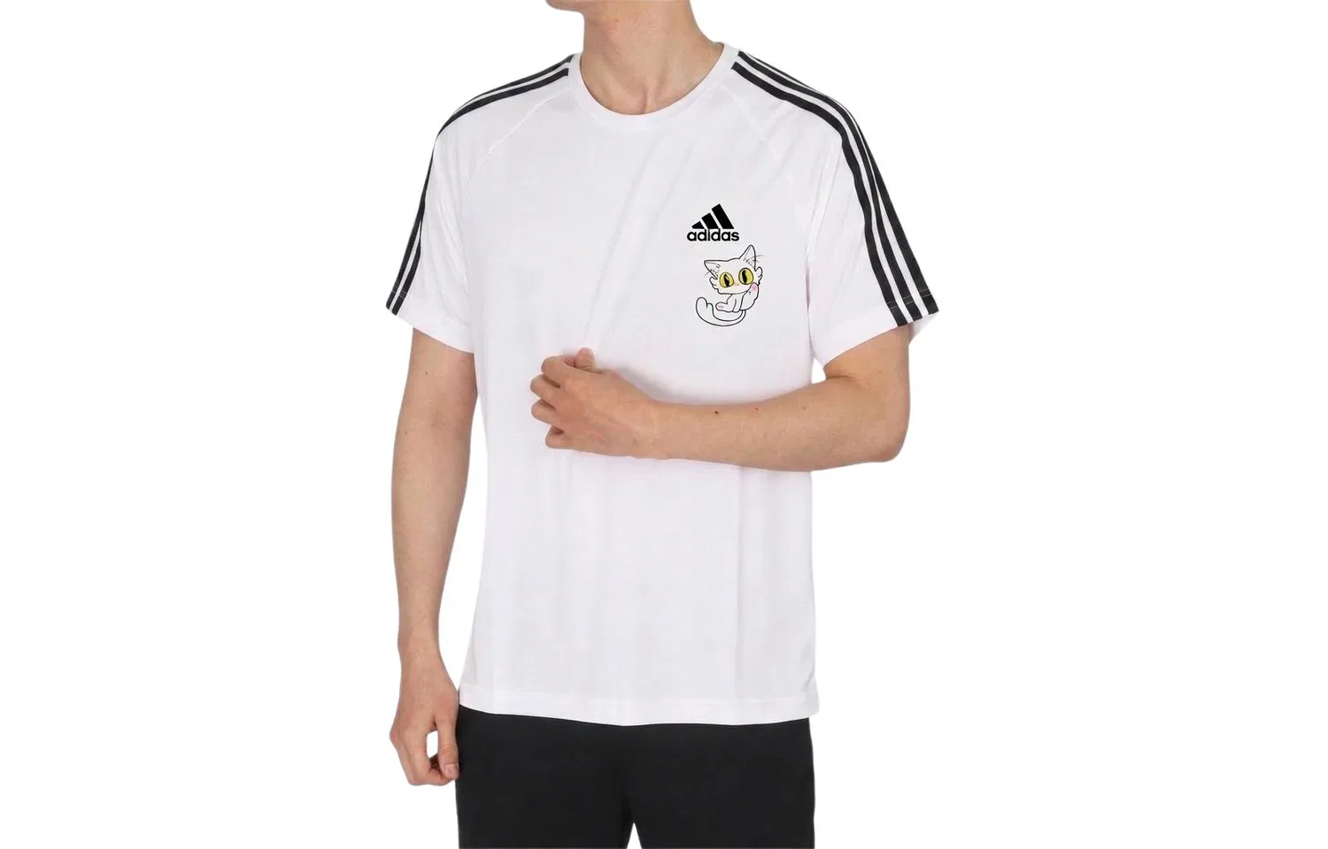 Футболка с круглым вырезом, прямая посадка, Adidas, KU3920 — фото 4