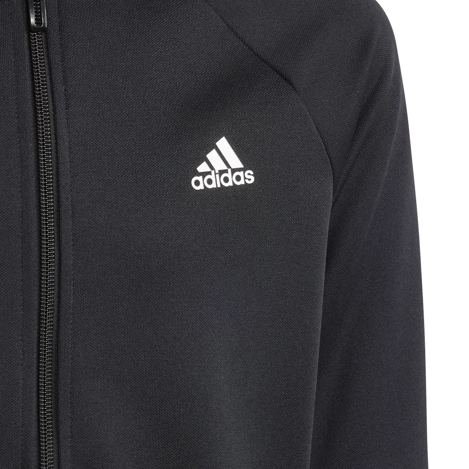 Детский спортивный костюм с воротником-стойкой Adidas, черный — фото 4