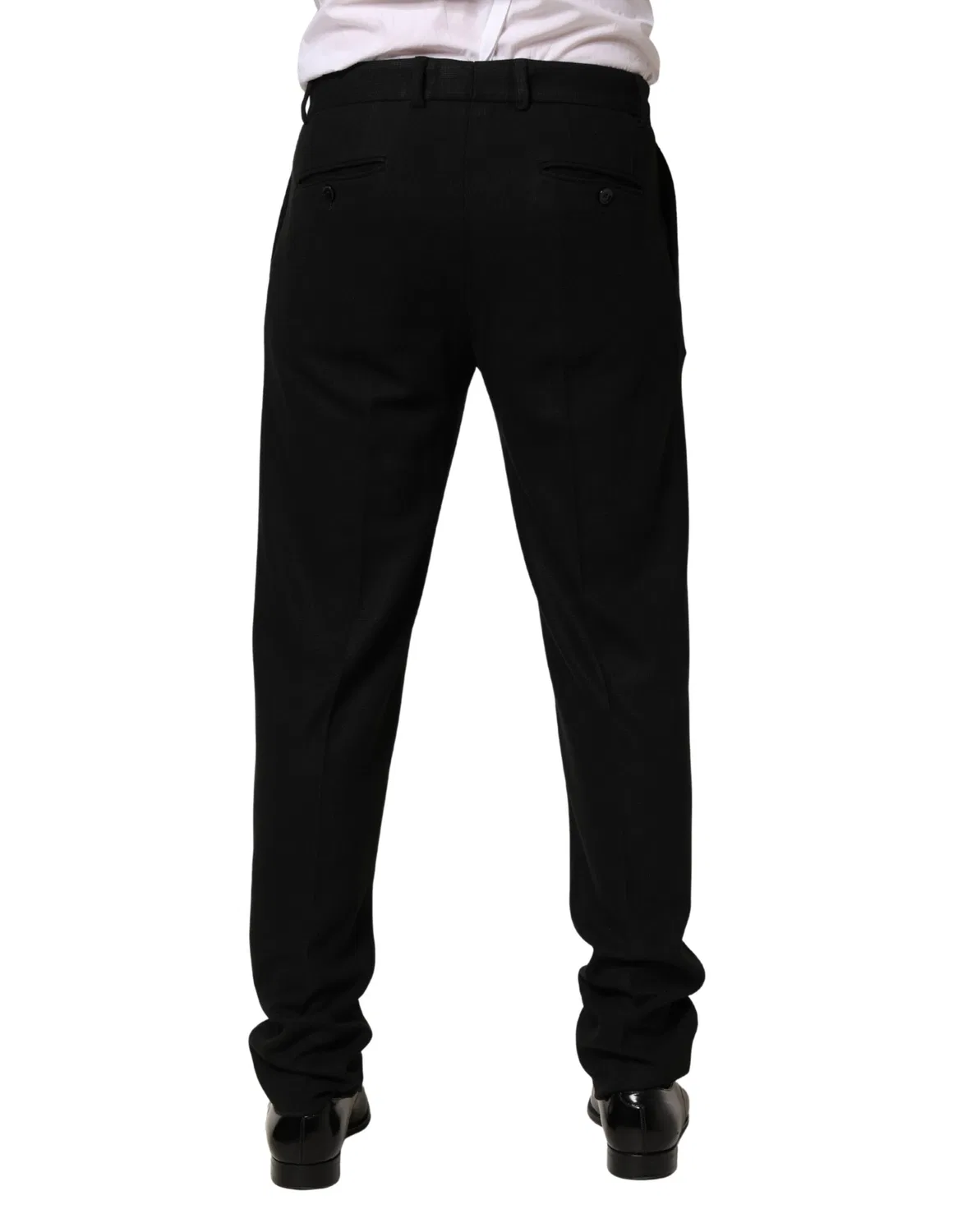 Мужские брюки классические из шерсти Dolce & Gabbana, Black — фото 4