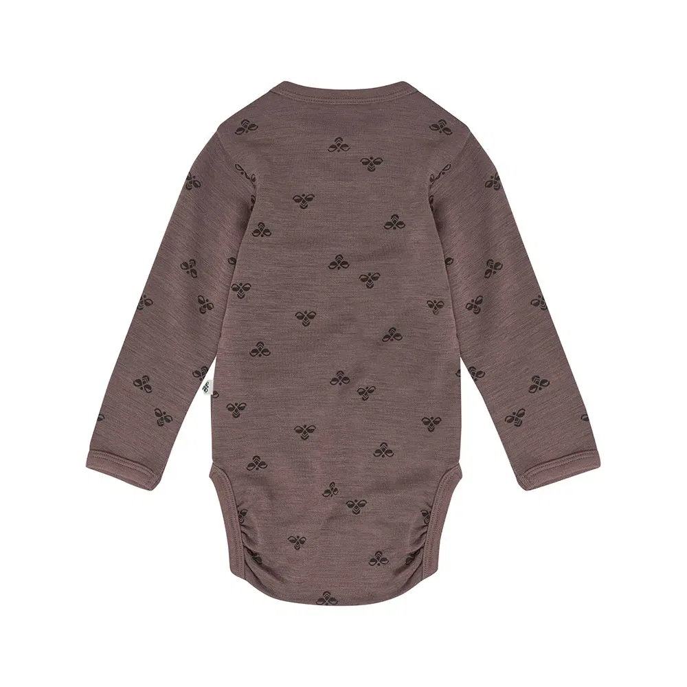 Боди с длинным рукавом Mini Wool Hummel, фиолетовый — фото 2
