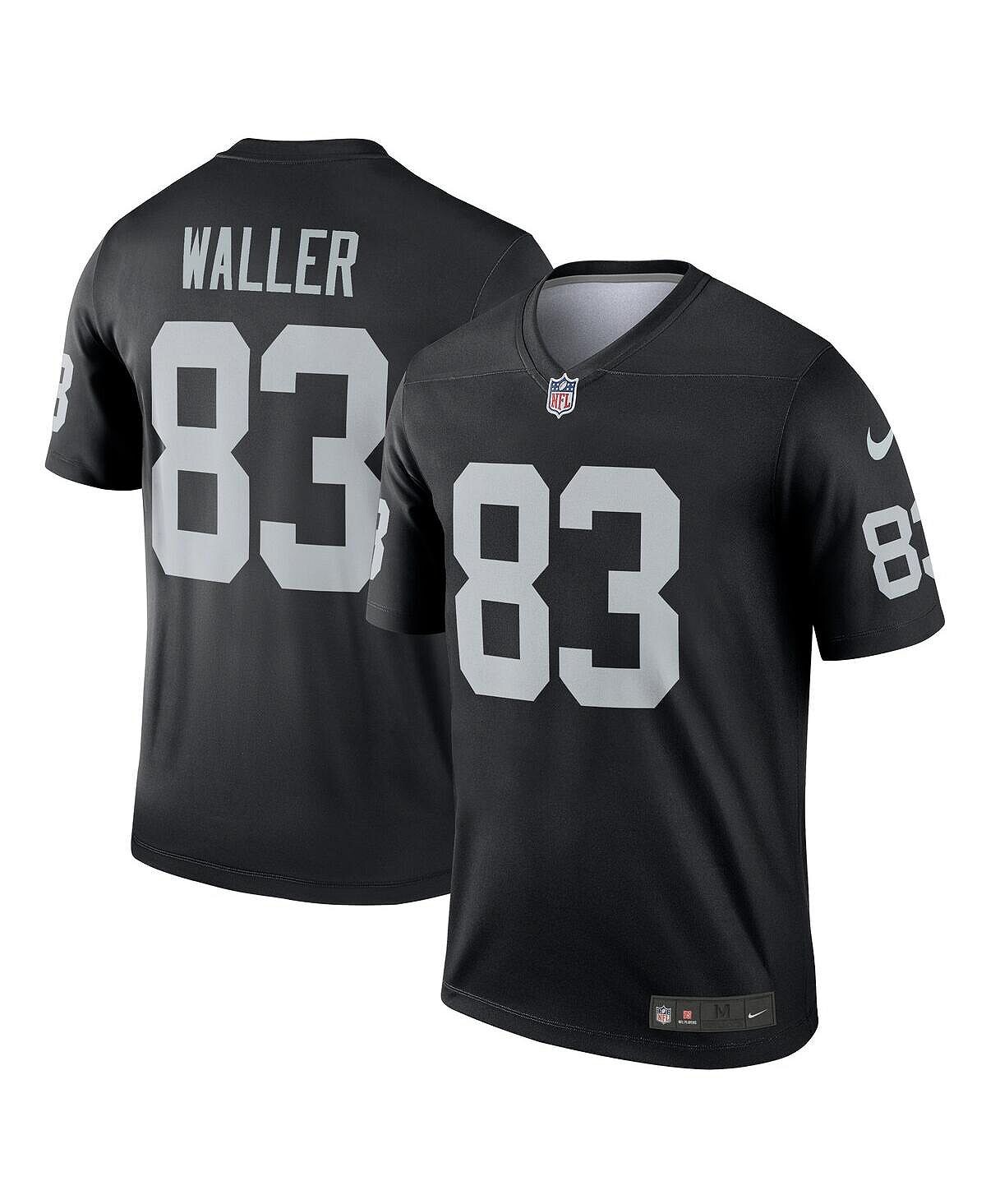 

Мужская черная футболка darren waller las vegas raiders legend Nike, черный
