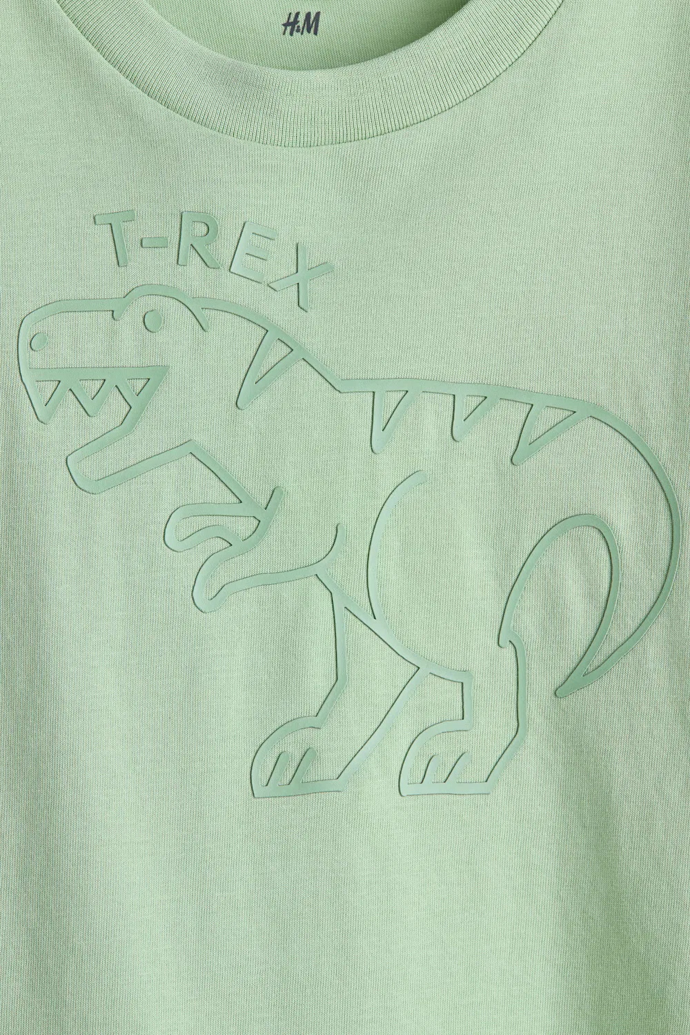 Хлопковая футболка с принтом H&M, Grün/T-Rex — фото 2