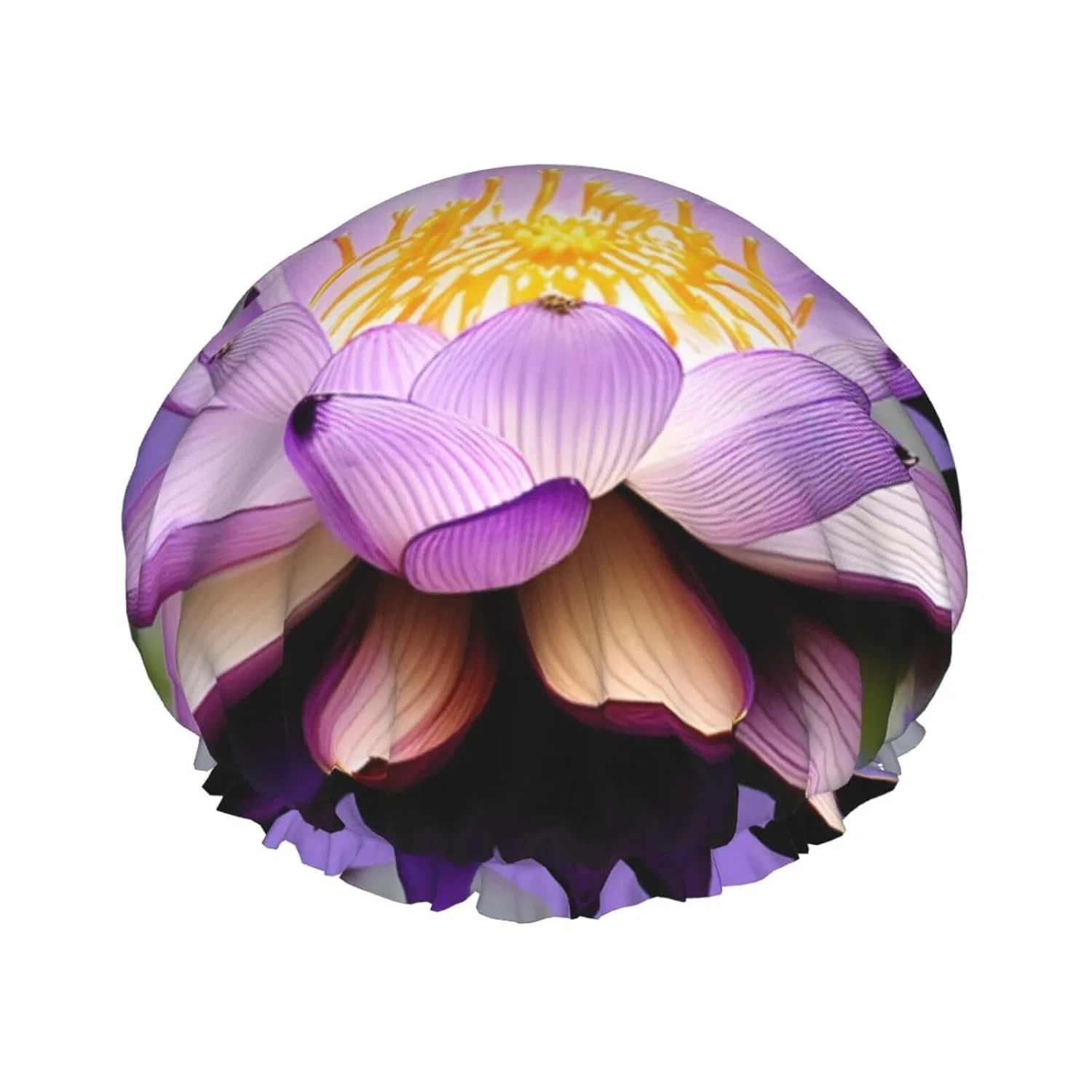Шапочка для душа Violette Lotusblumen, BKDODKS, двойной водонепроницаемый, 27 см