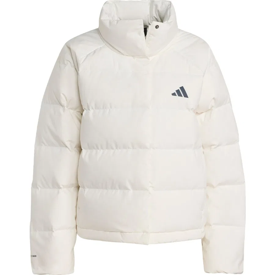 Женский пуховик с капюшоном Helionic CLIMAWARM Relaxed Down Mont adidas, Белый — фото 3
