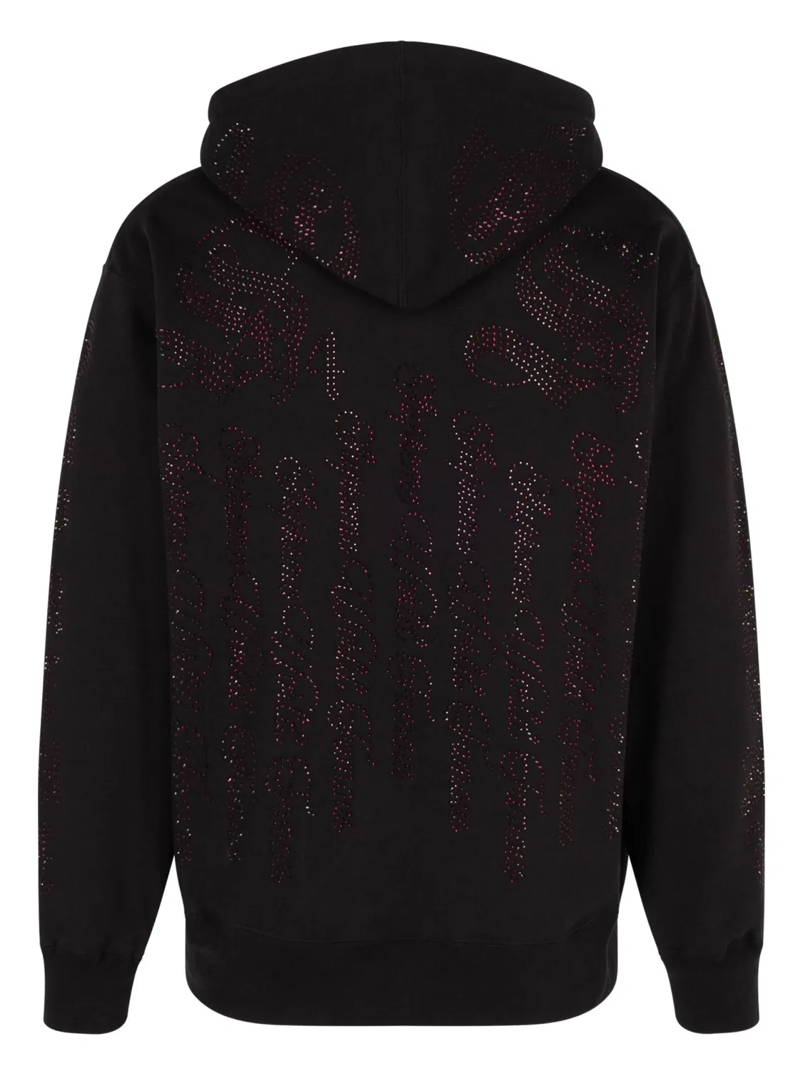 Худи с кристаллическими украшениями Supreme, черный — фото 2