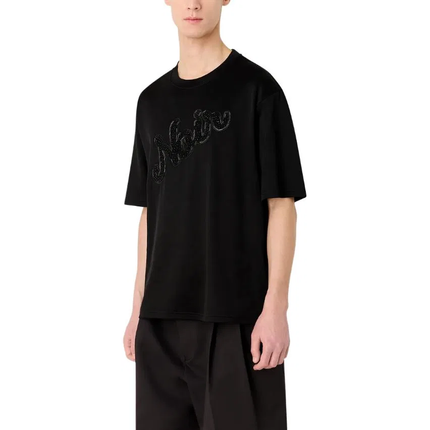 Мужская футболка Black SS24 T Shirt EMPORIO ARMANI — фото 3
