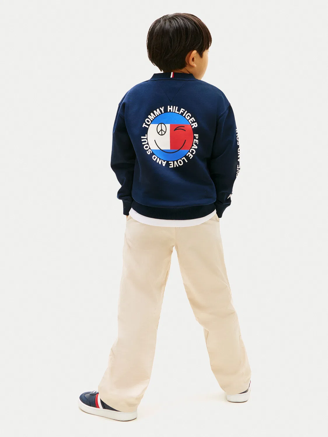 Толстовка стандартного кроя для мальчика Smiley Flag Tommy Hilfiger, темно-синий — фото 3