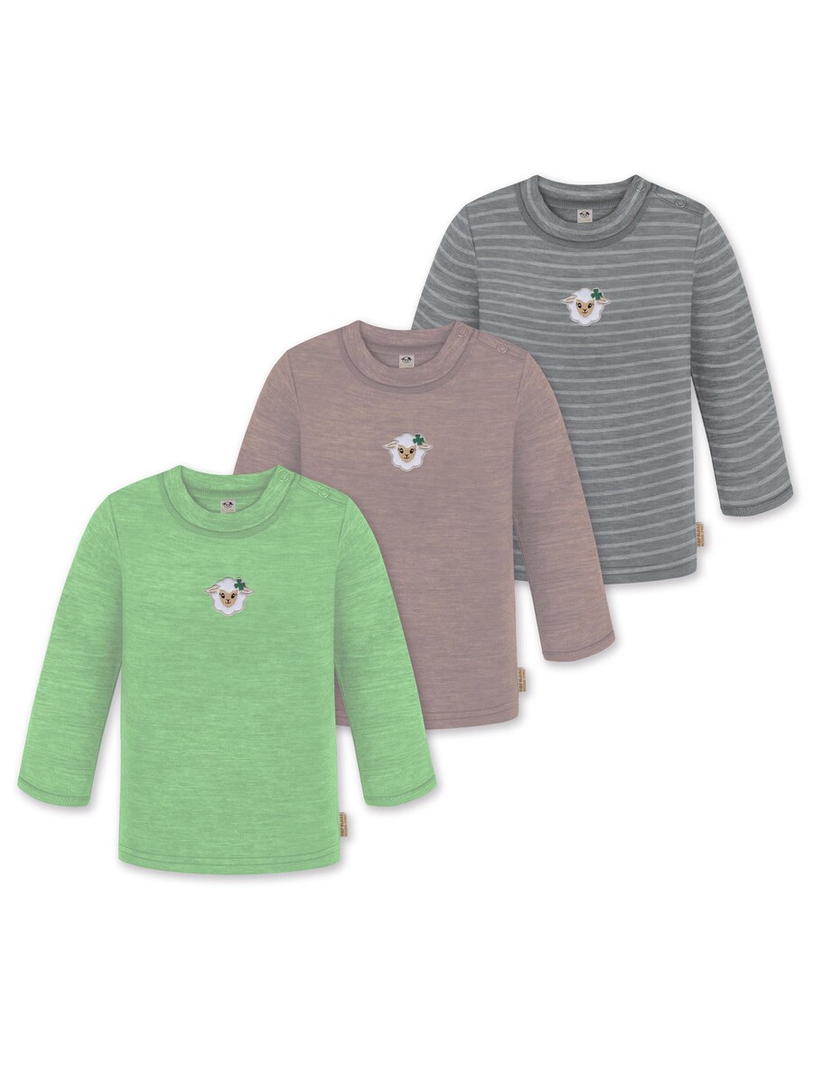 

Лонгслив normani Shirt Taupo, цвет grey/green/rose