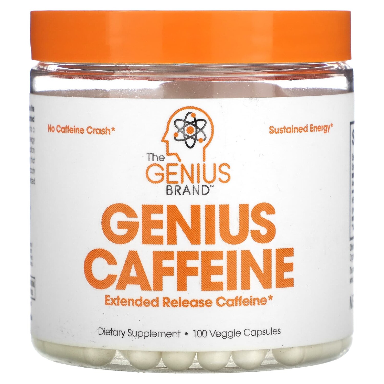 

Добавка The Genius and Genius Mushrooms Genius Caffeine, 100 растительных капсул