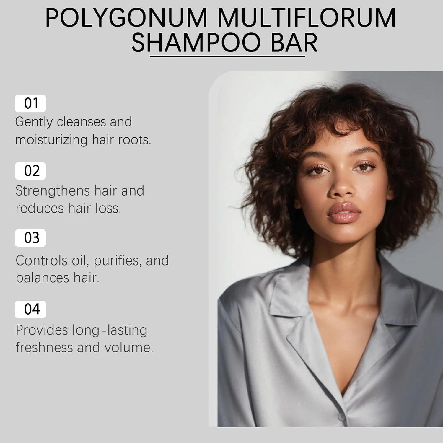 Треугольное мыло для волос Polygonum Multiflorum, ZLHHRZJX, 3 шт, 120 г — фото 2