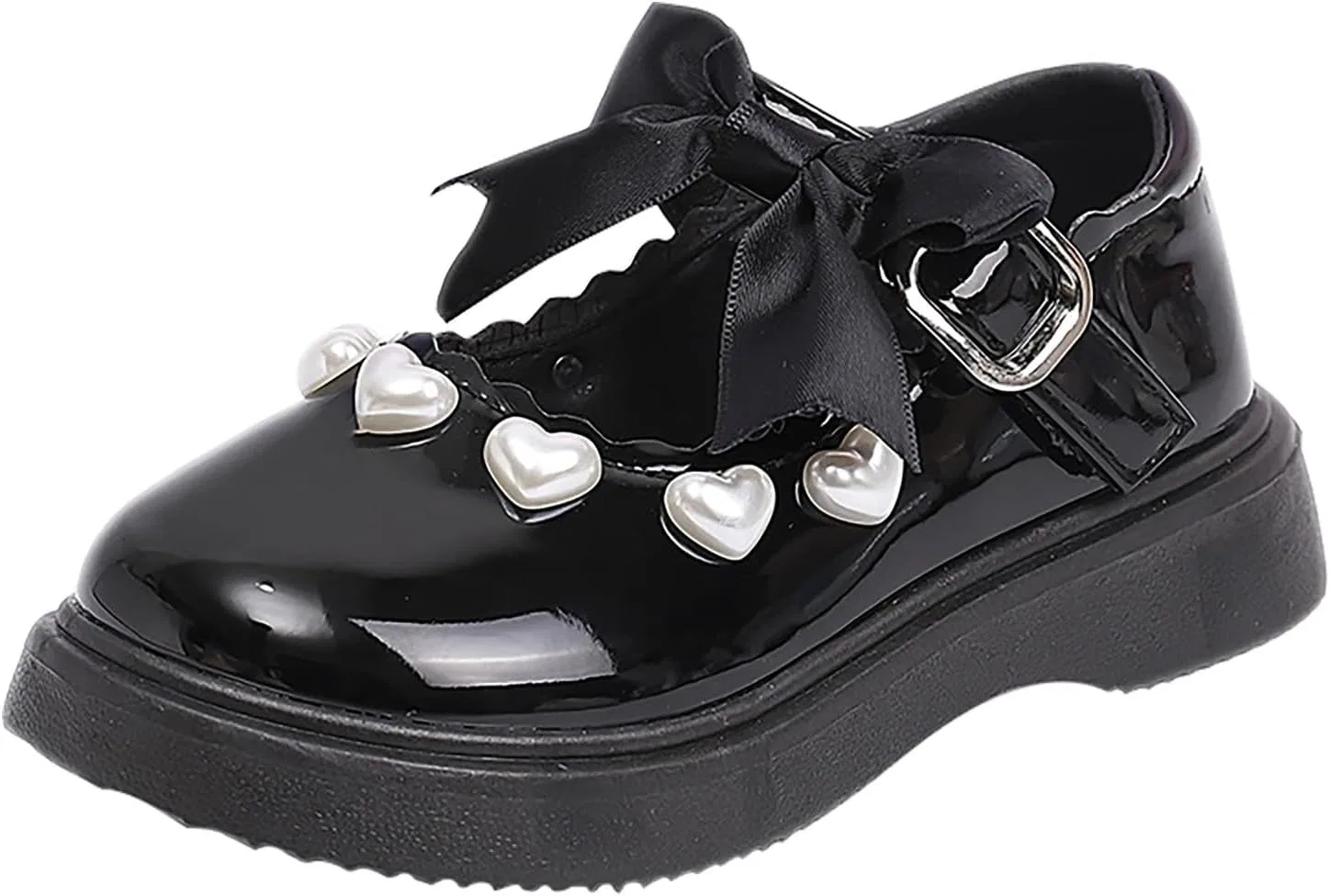 Детские балетки для девочек с бантом, модель Mary Jane Ballet Flats, Black