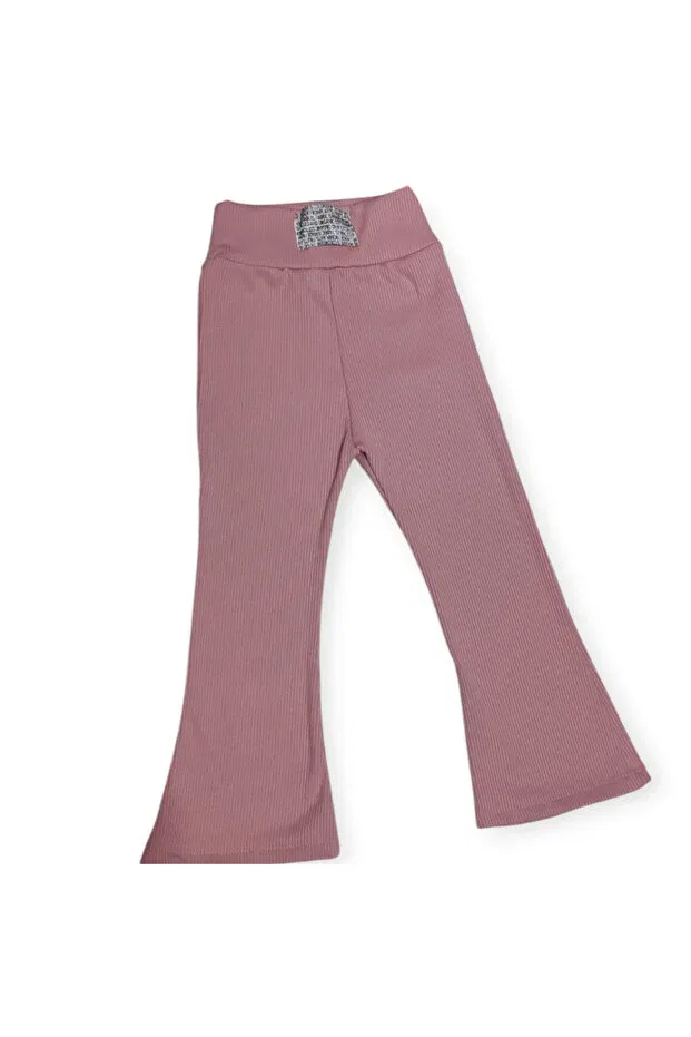 Детские леггинсы для девочек расклешенные Flared Leg Ribbed Krn Moda, Dried Rose