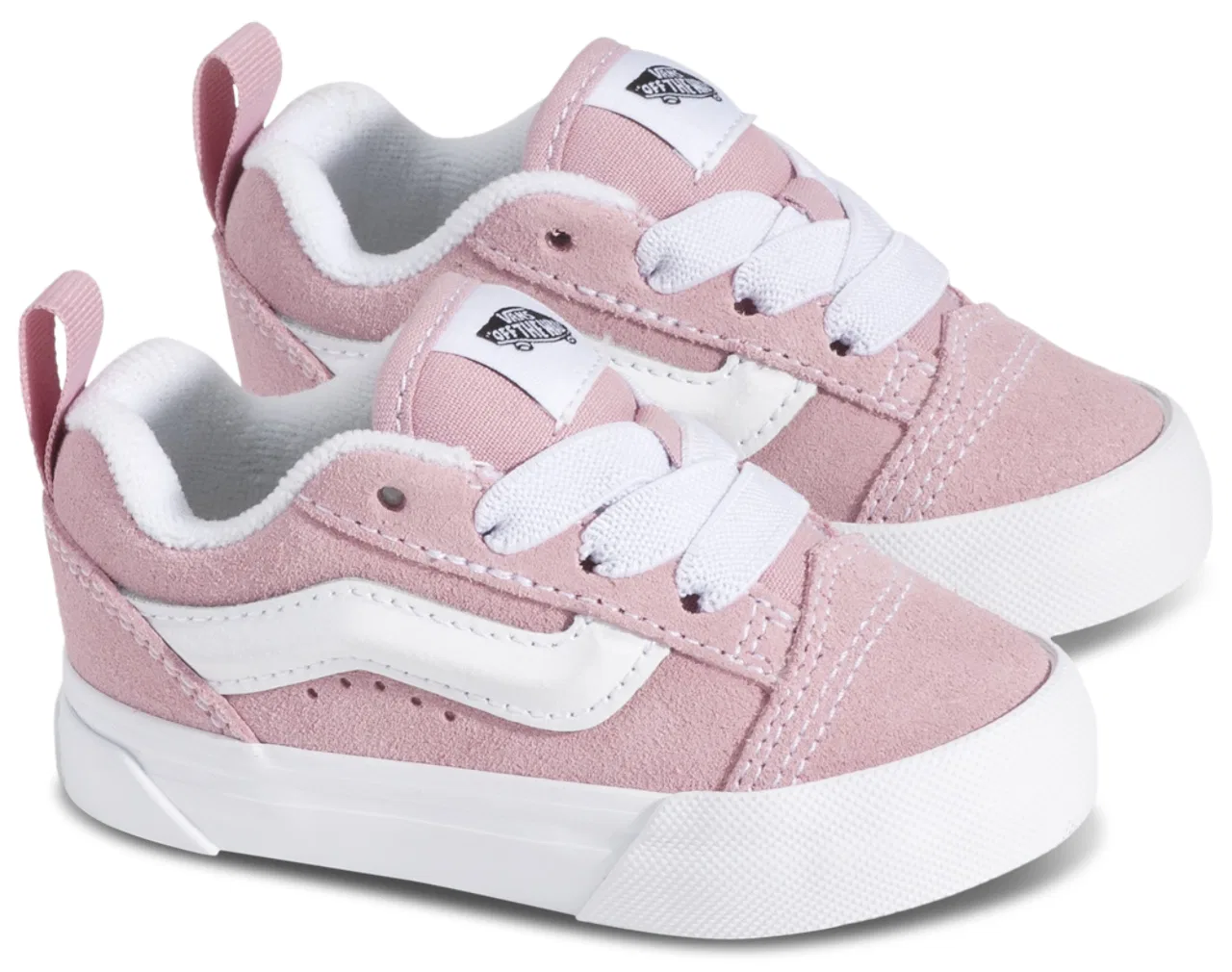 Кеды для девочек Knu Skool Vans, цвет Pink Dawn/True White — фото 2