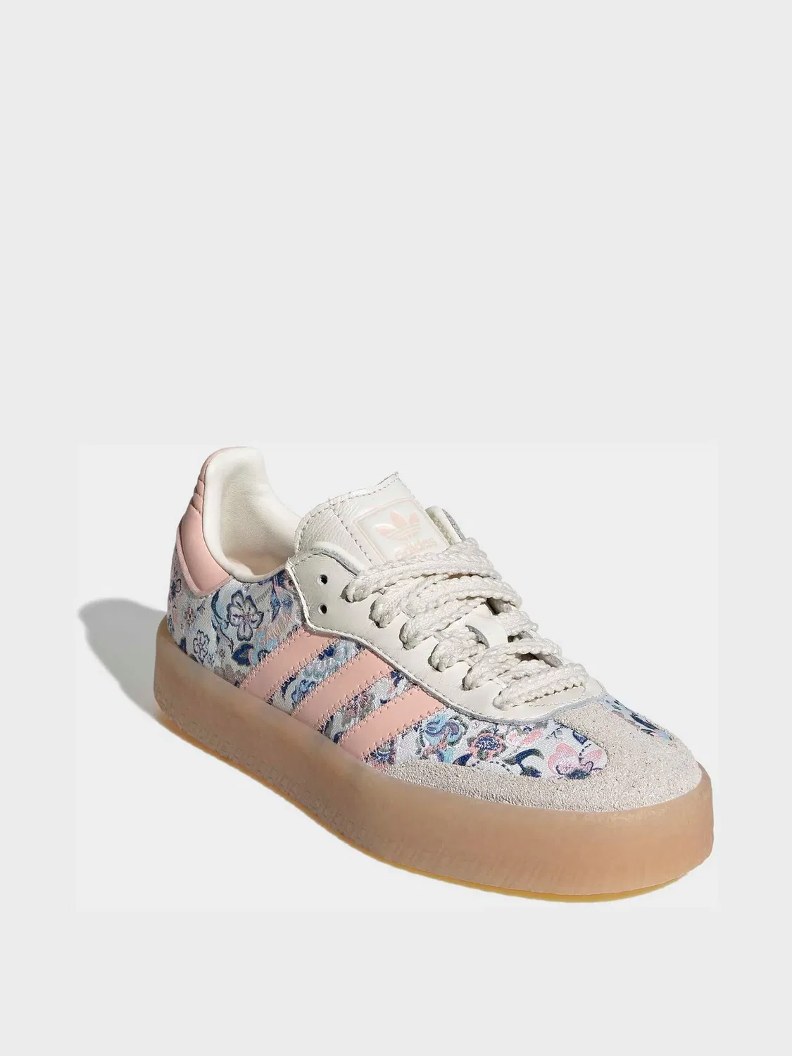 Кроссовки Samba с цветочным принтом, adidas Originals, белый — фото 3