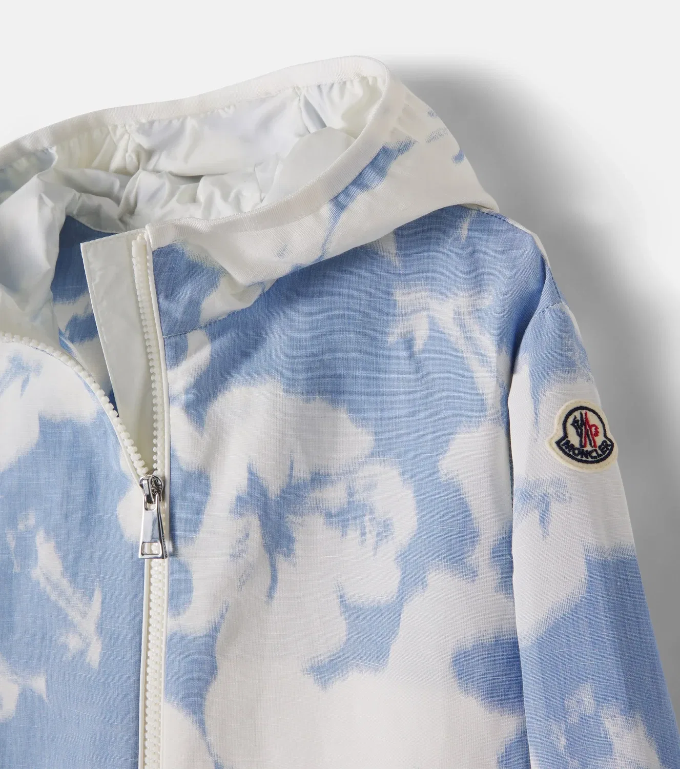 Легкая куртка с капюшоном Agnesine Moncler Enfant, синий — фото 4