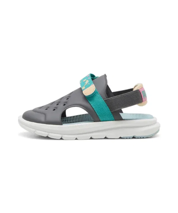 Сандалии Evolve Summer Camp ac ps, PUMA, серо-зелено-бирюзовые