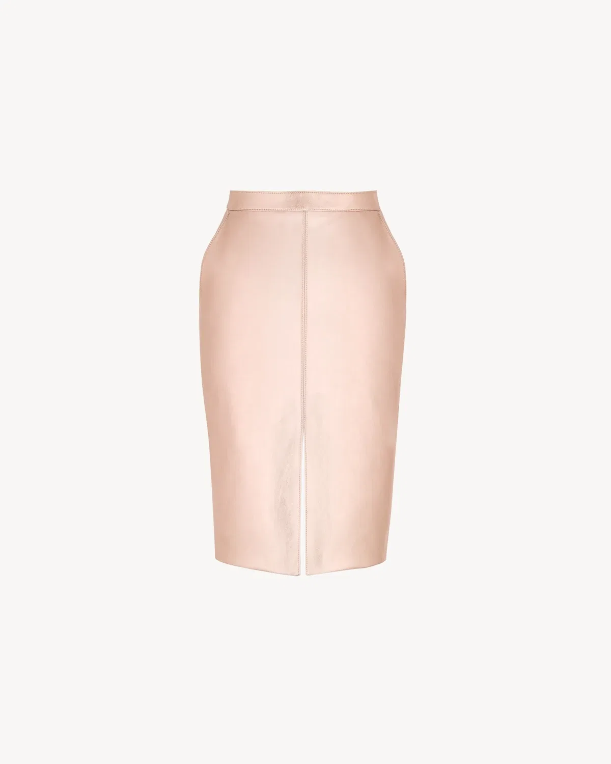 Юбка-карандаш из металлической кожи SAINT LAURENT, золотой
