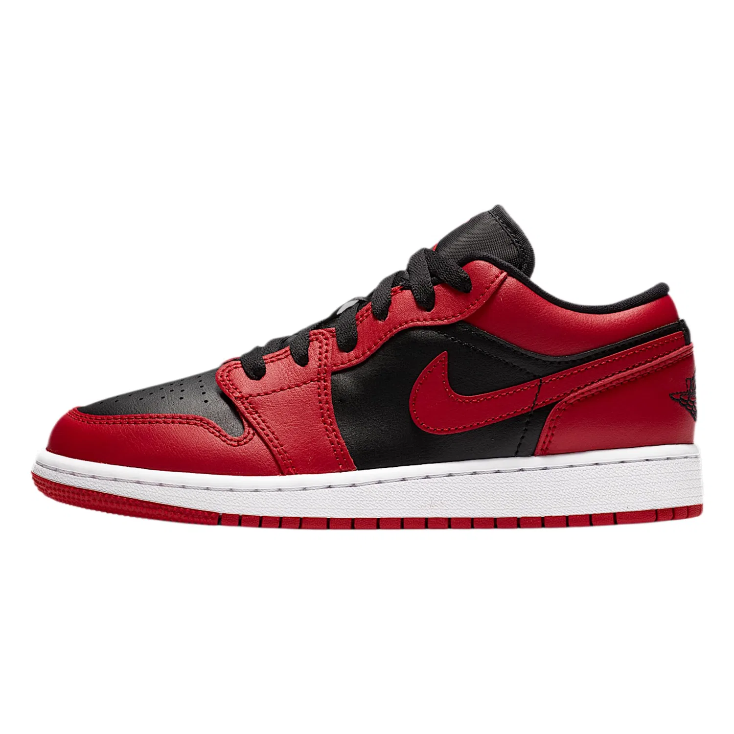 Детские кроссовки для мальчиков баскетбольные Air Jordan 1 Low (GS) NIKE, Gym Red Black White