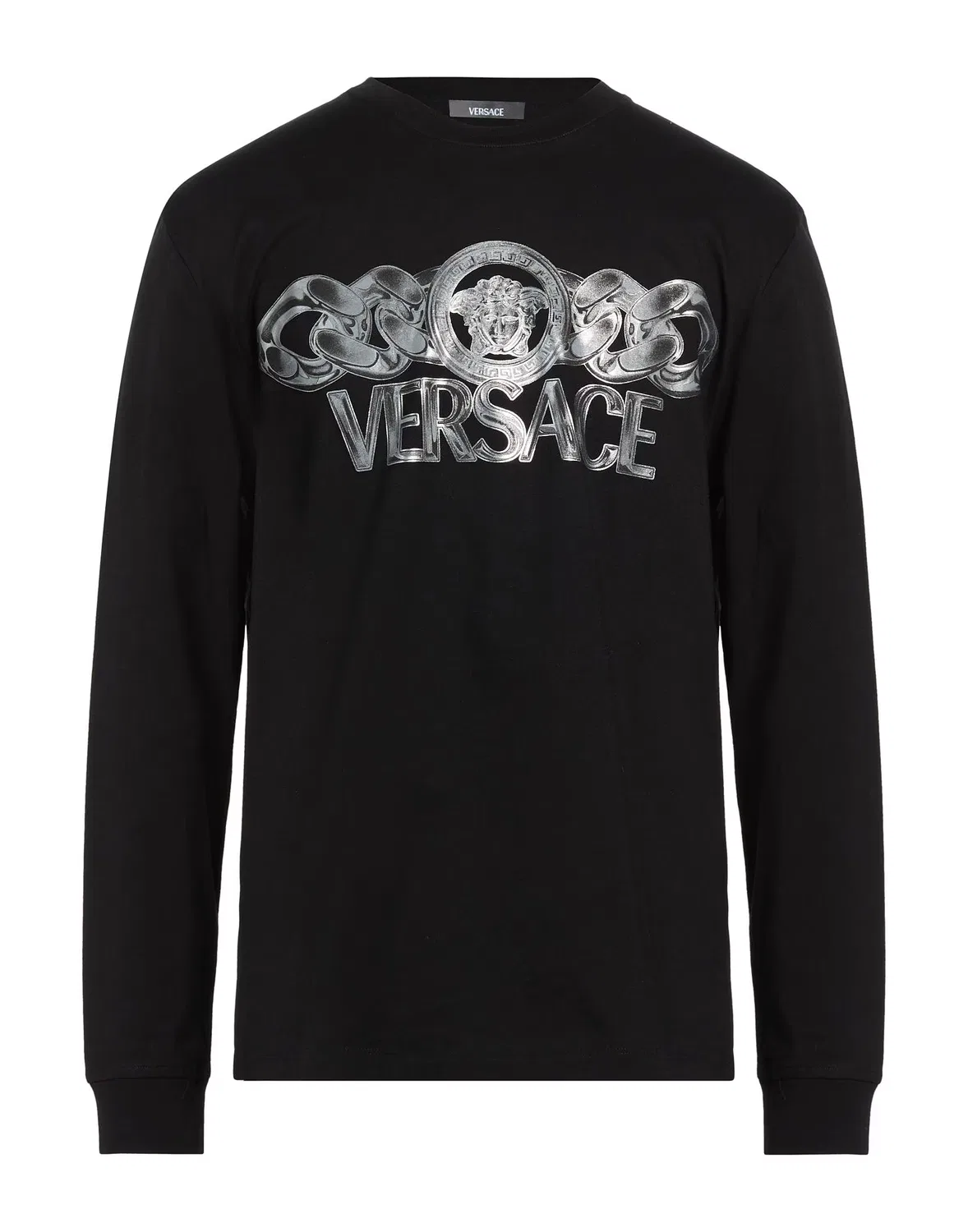 Мужская футболка с принтом Logo-Print T-Shirt Versace, черный