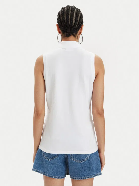 Поло Lacoste Slim Fit, Белое — фото 3