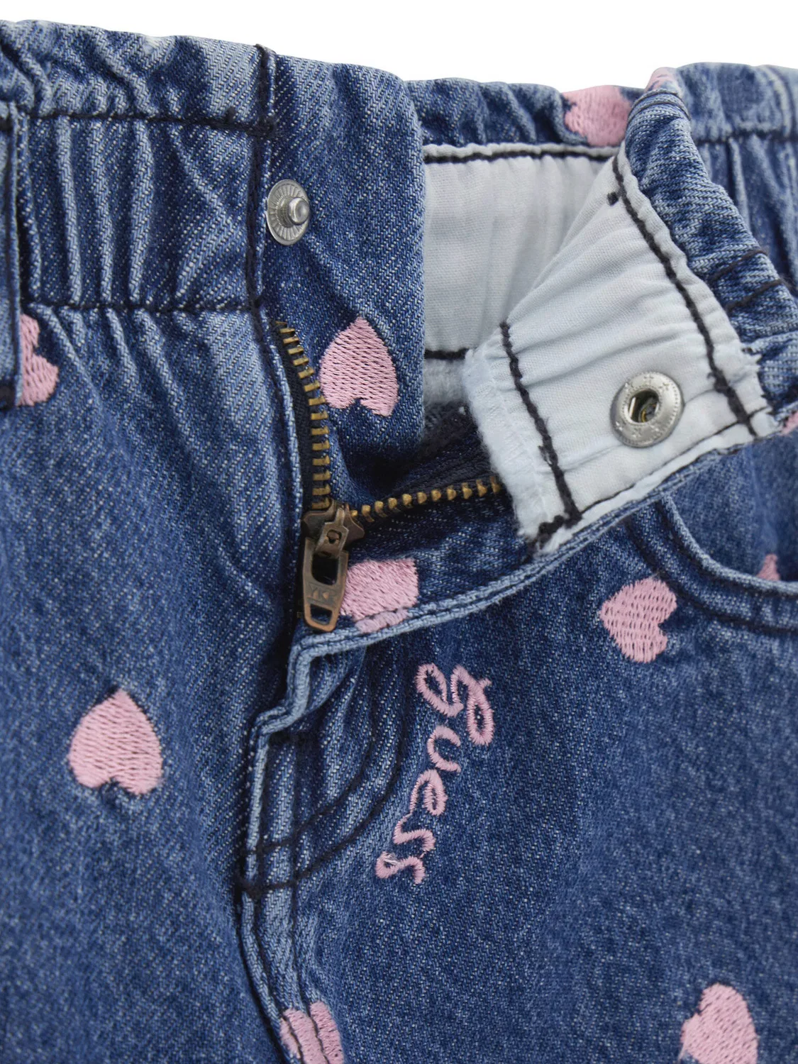 Джинсы стандартного кроя для девочки Guess, синий — фото 3