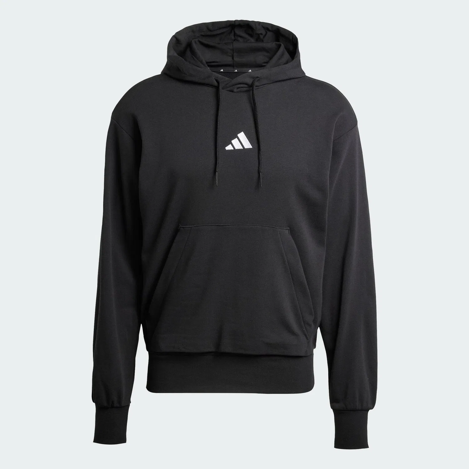 Мужское худи из футера Essentials Feelcozy French Terry Adidas, Schwarz Weiss — фото 2