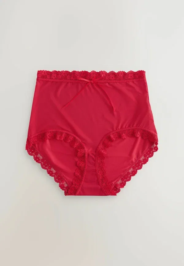 Комплект трусов Floral, Full brief fit - knickers 3 pack, Next, Animal, Red, черный/красный — фото 3