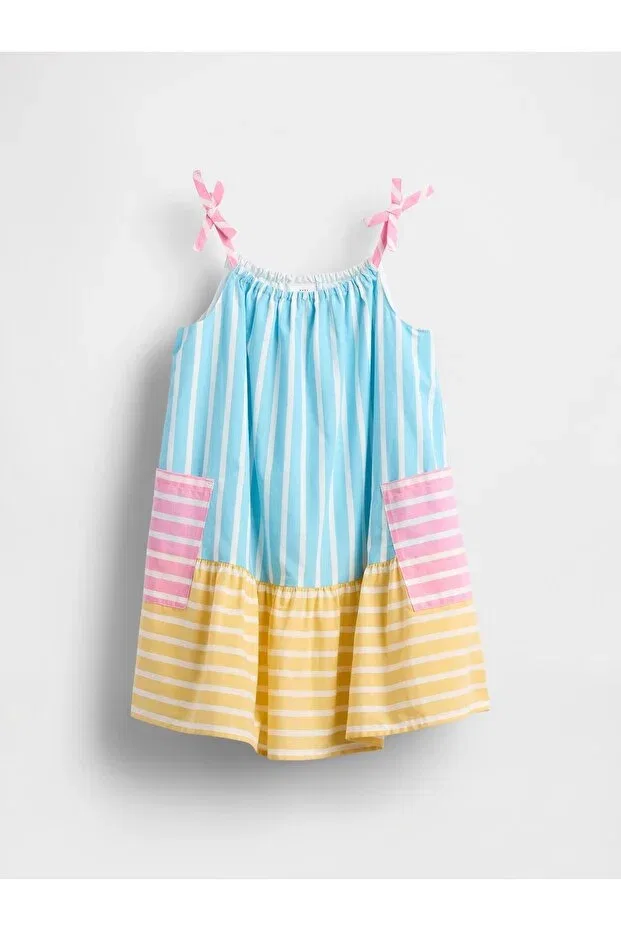 Детское платье для девочек с принтом в полоску Gap, Striped-000 — фото 3