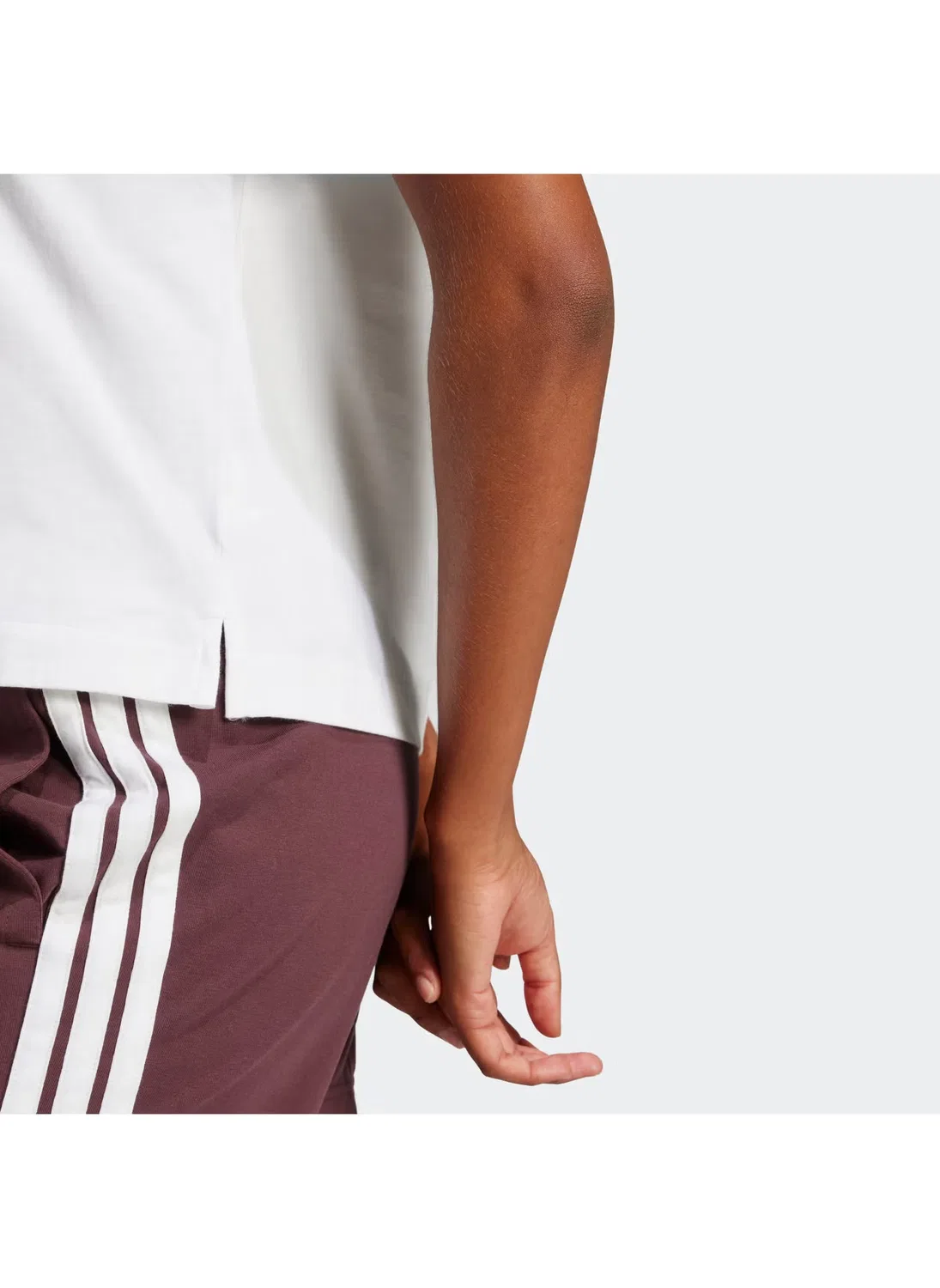 Футболка хлопковая Essentials color pop Adidas, белый — фото 3